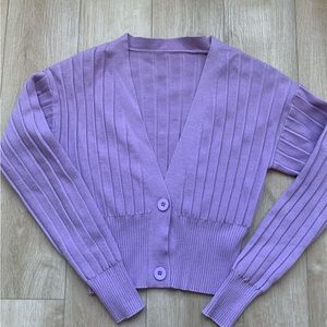Lilac plunge cardigan - NWOT
